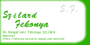 szilard fekonya business card